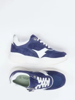Xsensible – Sneaker aus Veloursleder Marineblau