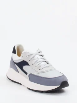 XSENSIBLE – Sneaker aus Veloursleder und Textil blau
