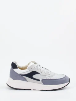XSENSIBLE – Sneaker aus Veloursleder und Textil blau