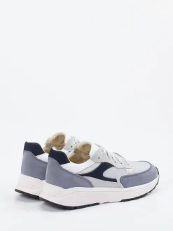 XSENSIBLE – Sneaker aus Veloursleder und Textil blau