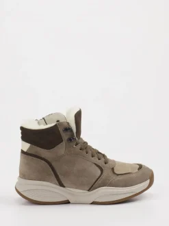 Xsensible – Stiefelette aus Veloursleder in Taupe