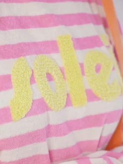 Yippie Hippie – Kapuzenpullover aus Frottee Hellrosa