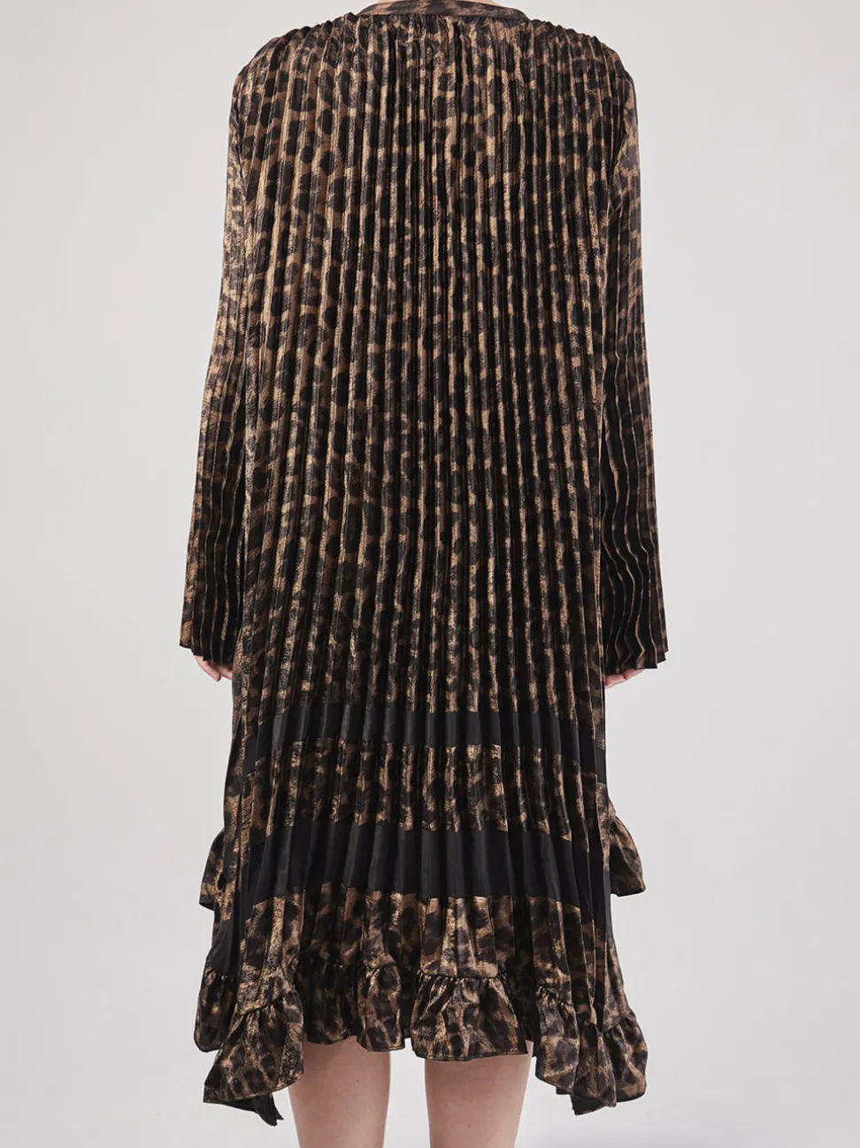 Yippie Hippie – Plisseekleid aus Textil in Braun