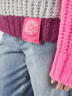 Yippie Hippie – Strickpullover aus Textil in Rosa