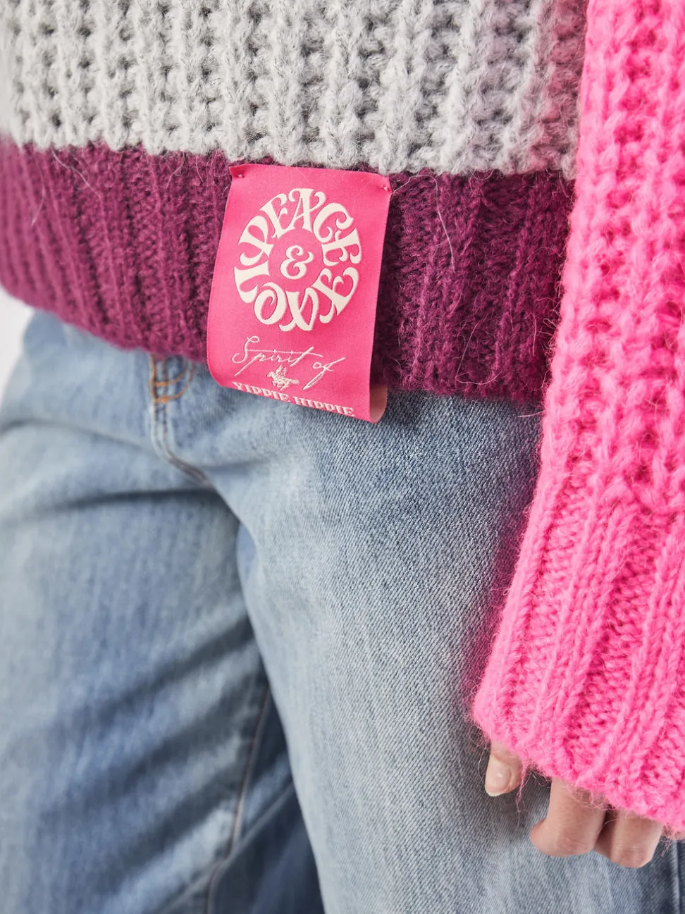 Yippie Hippie – Strickpullover aus Textil in Rosa