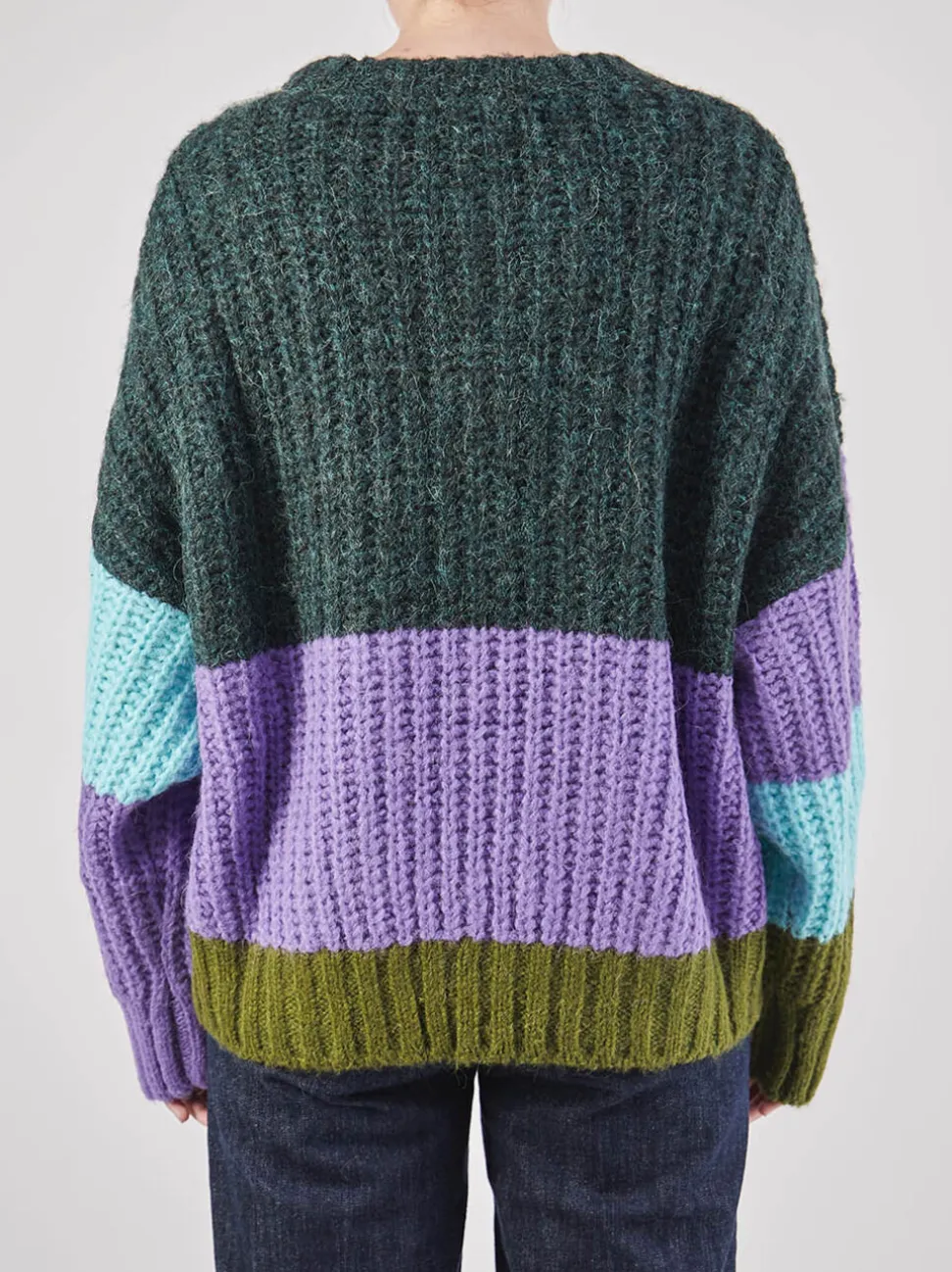 Yippie Hippie – Strickpullover aus Textil Dunkelgrün