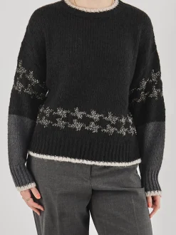 Yippie Hippie – Strickpullover aus Textil Schwarz