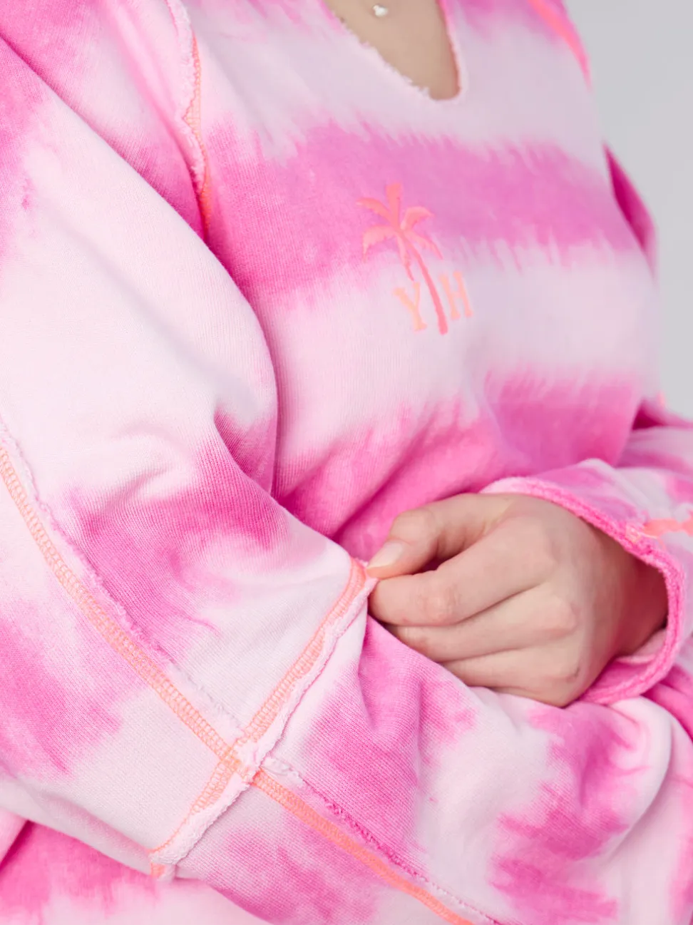 Yippie Hippie – Sweatshirt aus Baumwolle in Pink