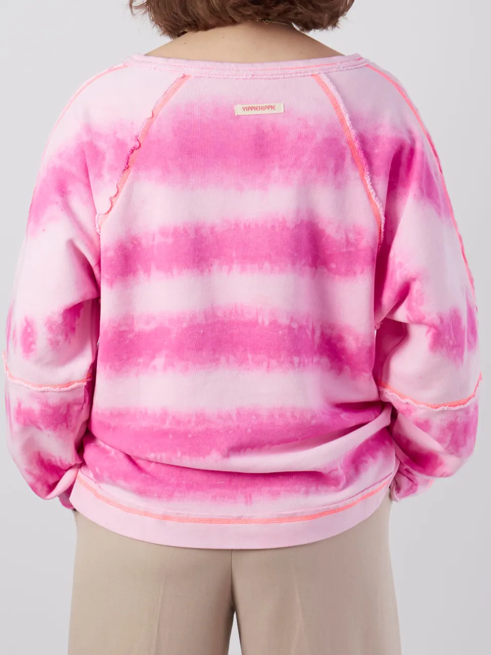 Yippie Hippie – Sweatshirt aus Baumwolle in Pink